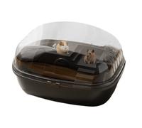 Gerbil - Transparent Enclosure Push, Large Acrylic Tank | Hamster House Tray for Shelter Configuration, Dome Structure for Pets with g