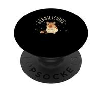 Gerbilicious Funny Gerbil Mouse Gerbil Breeding Gerbil Owner PopSockets Adhesive PopGrip