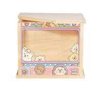 Gerbils Grave Box - Hamster Container, Visible Habitat Decoration, Interactive Activity Enrichment, Transparent Sand Bath for Small Pets for Playing, Feeding, Bathing, Climbing, Hiding Place