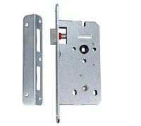 Gerda 72/50 Mortice Door Lock for Toilet and Bathroom, Universal Left/Right with Galvanised Counter Plate, Adjustable Latch Head, Backset 50 mm, Distance 72 mm, Durable Quality