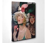 Gerda Wegener Dress Down Friday Canvas Print | Gallery Wrapped 30mm Frame Wall Art | 30x20 inches | Ready to Hang | Modern Picture | Living Room Bedroom Lounge Office