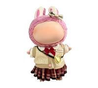 GerdfeiTawtab Clothes Fit for LABUBU Doll, Fashion Doll Clothes Outfit Set Cute Theme Designer Toys Dress Accessories for Collector Fans Display (Uniform Set)