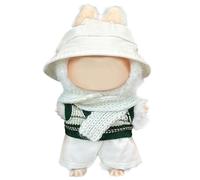 GerdfeiTawtab Clothes Fit for LABUBU Doll, Fashion Doll Clothes Outfit Set Cute Theme Designer Toys Dress Accessories for Collector Fans Display (Gold V White)