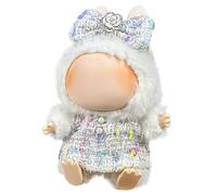 GerdfeiTawtab Clothes Fit for LABUBU Doll, Fashion Doll Clothes Outfit Set Cute Theme Designer Toys Dress Accessories for Collector Fans Display (Florid White)