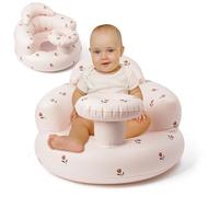 GerdfeiTawtab Inflatable Baby Seat, Flowers Portable Inflatable Infant Chair for Baby 3 Months and Up, Floor Seater Baby Support Seat with Built in Air Pump for Kids Learning to Sit Feeding Shower
