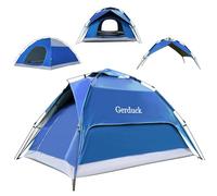 Gerduck 3in1 2/3/4 Person Camping Tent, Instant Easy Pop Up Tents for Camping,Waterproof Family Camping Tent,Portable Dome Tent for Camping Hiking & Traveling,Picnic,Beach,Quick Setup in 10Seconds