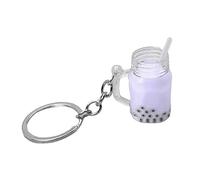 LLLucky Cute Bubble Tea Keychain Charms KawaiiCar Backpack Keyring Bag Pendant Couple Gift Mini Cup Pendants with Keychain Rings