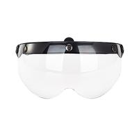 Gereiny LLLucky Universal Motorcycles Retro Pilot-Style Standard 3 Snap-Button Visors Flip Up Down Open Face Helmet Wind Shield Durable