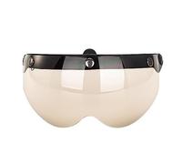 Gereiny LLLucky Universal Motorcycles Retro Pilot-Style Standard 3 Snap-Button Visors Flip Up Down Open Face Helmet Wind Shield Durable