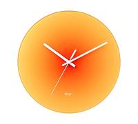 Gereiny Nordic Sunset Wall Clock Battery Operated with Pointed Needle Round Silent Clock Orange No scale
