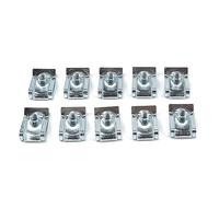 Gereiny U Type Nut Clip Stainless Steel Fastener U?Clips Chimney Nut for Motorcycles Car M4-M5-M6-M8 10-Piece/set Compact-size