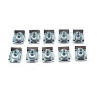 Gereiny U Type Nut Clip Stainless Steel Fastener U?Clips Chimney Nut for Motorcycles Car M4-M5-M6-M8 10-Piece/set Compact-size