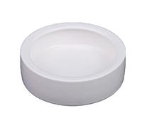 Gereiny White Ceramic Reptile Round Feed Bowl Worm Dish Pet Bowls Mini Food Water Anti-E White