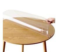 Gerenecic Clear Round Table Cover Protector 90cm, Protector for Dining Room Table, Round Table Pad Cover, Thick PVC Circle Water Resistant, for Writing Desk, Coffee Table, Dining Room Table