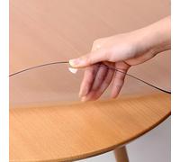Gerenecic Clear Round Table Cover Protector 90cm, Waterproof PVC Tablecloth, Thick Table Top Protector Pad, Oil-Proof, Spill-Proof, for Office, Dresser, Night Stand, Computer Writing Desk