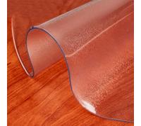 Gerenecic Transparent Tablecloth Clear Table Cover 55cm, Plastic Table Cover Round, Protector Round Vinyl Plastic, Oil-Proof, Soft Glass Tablecloth, for Office Dresser Night Stand