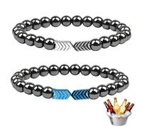 Gerhua 2Pcs An/ti Alcoh/ol Bracelet,Sobri/ety Bracelet for Men & Women,Anxiety Beaded Bracel/et for Relief,Adjustable An/ti Alcoh/ol Magn/etic Bracele/t,Reduce the Urge to Drink,Anxiety Bracele/t