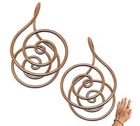 Gerhua 2PCS Co/pper Pal/m Ring,Handmade Reiki Spiral Hand Cuffs for Energy,Meditation & Chak/ra Balancing,Crystal Work & Manifestation Gift for Women & Men