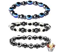 Gerhua 3Pcs An/ti Alcoh/ol Bracelet,Sob/riety Bracelet for Men & Women,Anxiety Beaded Bracel/et for Relief,Adjustable An/ti Alcoh/ol Magn/etic Bracele/t,Reduce the Urge to Drink,Anxiety Bracele/t
