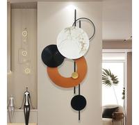 GERHWASH Wall Decoration Modern Wall Decoration Living Room Wall Decoration Metal 3D Wall Pictures Large Wall Decoration Round Boho Wall Sculptures Hallway Decoration for Home Office, Bedroom, Small