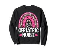 Geriatric Nurse Boho Rainbow Hospital Staff Geriatric RN Sweatshirt