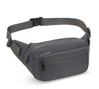 GERIINEER Bumbag Fanny Pack for Women Men Waterproof Waist Pack with 5 Zipped Pockets Bum Waist Bag for Dog Walking Climbing Hiking Travel Outdoor Sport