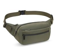 GERIINEER Bumbag Fanny Pack Large Size for Women Men Waterproof with 5 Zipped Pockets