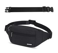 GERIINEER Bumbags Waist Fanny Pack for Women Ladies Men Waterproof Unisex Bum Bag with 30cm Extended Belt and Headphone Jack for Dog Walking Running Traveling Cycling Hiking Outdoor Sport