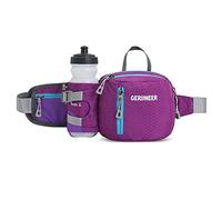 GERIINEER Bumbags with Bottle Holder Waterproof Fanny Packs Plus Size Bum Waist Bag for Dog Walking Climbing Hiking Travel Cycling Outdoor Sport (Purple)