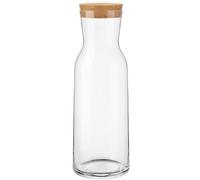 Gerimport Bormioli Rocco Aquaria Glass Water Carafe with Cork Lid - Decanter Jug for Water, Wine, Iced Tea - 1.2L