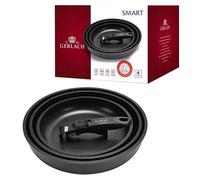 GERLACH SMART FRYPANS SET 4-PIECE 20/24/28 FRYING PANS, PAN SET REMOVABLE HANDLE
