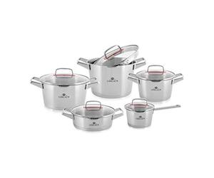 Gerlach Superior Stainless Steel Saucepan Set, Induction Pots Set, Induction Cookware, Set of 5
