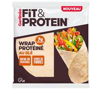 GERLINÉA Fit & Protein Protein Wraps - 8 Soft Wheat Patties - Ideal for Meals - 320 g