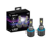GERLUX H15 LED Headlight Bulbs 12V 38W 6000K Twin Pack | Plug and play LED replacement for halogen headlight units. E1 type approved, road legal fit. Fits cars, vans and 4x4s.