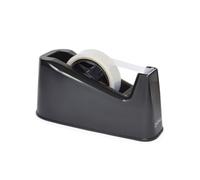 Rapesco Tape Dispenser 500 Heavy Duty RPTD500B - Germ-Savvy Antibacterial, fits 25mm x 66m - Black