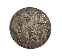 German 1920 Commemorative Coin Replica, Antique Style Copper Collectible Coin with Symbolic Figures and Raised Fist Design, Vintage Historical Coin for Display and Numismatic Collection