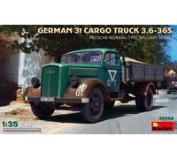 German 3t Cargo Truck 3,6-36s. Flatbed Normal Type. Military Service 1:35 Kit