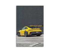 German 992 911 GT3 RS Supercar Poster Yellow Sports Racing Car Decorative Painting Canvas Modern Art Picture 16x24inch(40x60cm)