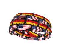 German American Flag Headbands for Women and Men | Breathable Fabric Keeps You Cool, Sweat Control Ensures Comfort, Stylish Fit For Running, Gym, And Yoga