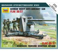 German Anti Aircraft Gun 88 Mm. Flak 36/37 Plastic Kit 1:72 Model Zvezda