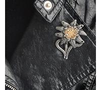 German Army ELITE Edelweiss Mountain Troops Ancient Simple color Flower brooches Badges for Hats Jackets Accessories For Women