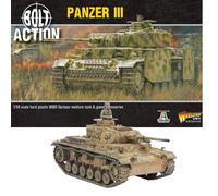 German Army Panzer III Medium Tank - 1:56 / 28mm Plastic Scale Model Tank | for Bolt Action by Warlord Games - Highly Detailed World War 2 Miniatures