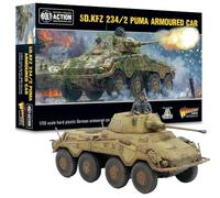 German Army Puma Sd.Kfz 234/2 -1:56 Plastic Scale Model Armoured Car | 1:56 / 28mm Plastic Scale Model Bolt Action Highly Detailed World War 2 Miniatures by Warlord Games