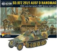 German Army SdKfz 251/1 ausf D Hanomag 1:56 / Plastic halftrack Bolt Action | 1:56 / 28mm Plastic Scale Model Vehicle for Bolt Action by Warlord Games Highly Detailed World War 2 Miniatures