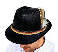 German Bavarian Hat - Non-Woven German Hat With Feathers | Breathable Headgear | Jazz Party Hatt For Adults Party Carnival Cultural Event Beer Festival Celebration