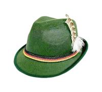 German Bavarian Hat - Non-Woven German Hat With Feathers | Breathable Headgear | Jazz Party Hatt For Adults Party Carnival Cultural Event Beer Festival Celebration