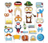 German Beer Festival Props - German Oktoberfest Selfie Props - Reusable Holiday Decor for Selfie Culture Fans Events Halloween Birthday Club Women Men