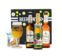German Beer Gift Set with Glass 3 Pack Premium Lager and Pilsner Gift Box Beerhunter Drinking Glass Included Beer Gifts for Men Birthday Alcohol Gift Set