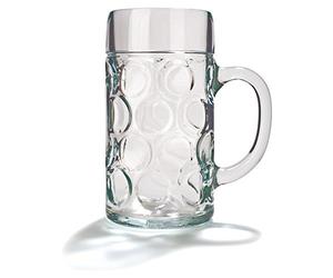German Beer Stein 500ml | Beer Tankard, Glass Stein, Isar Stein, Handled Beer Mug, Classic Beer Tankard