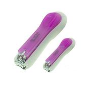 German Best Fingernail Clippers Pink Blue | Perfect NEW Year Gifts for Men & Women | Extra Sharp Easy Grip Nail Clipper | Professional Deluxe Stainless Steel Nail Clippers (Pink Set)